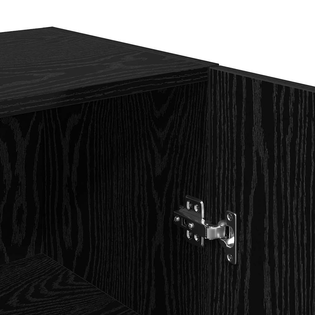 Væg TV Skab Sort eg 30,5 x 30 x 60 cm Konstrueret træ