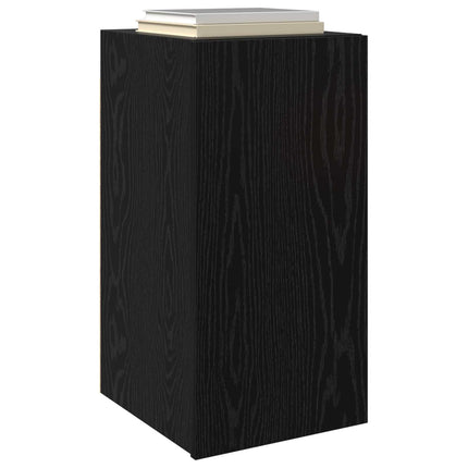 Væg TV Skab 30,5 x 30 x 60 cm Sort eg Konstrueret træ