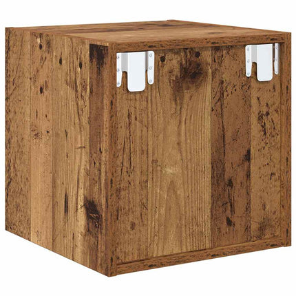 Vægskab Vægmonteret Gammelt træ 37 x 37 x 37 cm Konstrueret træ