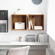 Vægskab 2 pcs Gammelt træ 37 x 37 x 37 cm Konstrueret træ