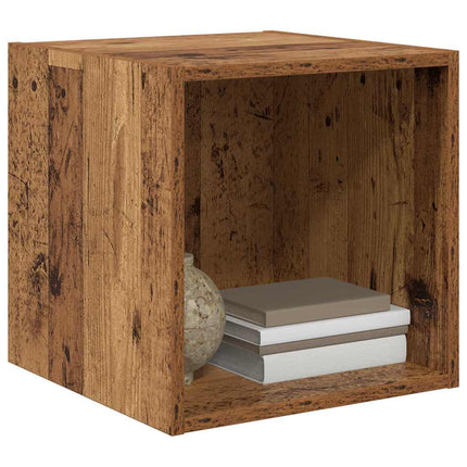 Vægskab 2 pcs Gammelt træ 37 x 37 x 37 cm Konstrueret træ