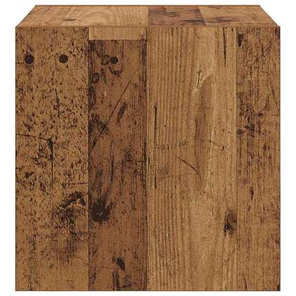 Vægskab 2 pcs Gammelt træ 37 x 37 x 37 cm Konstrueret træ