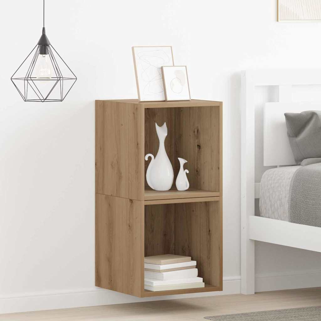 Vægskab 2 pcs artisan eg 37 x 37 x 37 cm Konstrueret træ