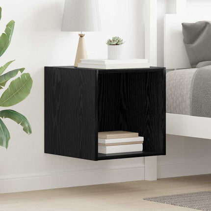 Vægskab Vægmonteret Sort eg 37 x 37 x 37 cm Konstrueret træ