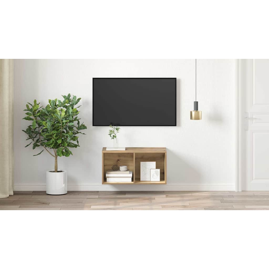 TV-møbelsæt Artisan Egetræ 37 x 37 x 72 cm Konstrueret træ