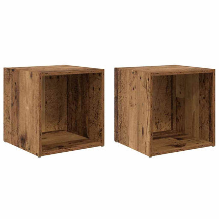 TV-møbelsæt 2 pcs Gammelt træ 37 x 35 x 37,5 cm Konstrueret træ