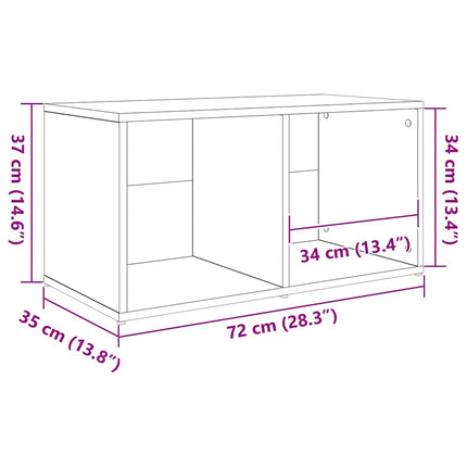 TV-møbelsæt Vægmonteret Sort 72 x 35 x 37 cm Konstrueret træ