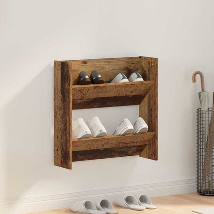 Sko skab 60 x 18 x 60 cm Konstrueret træ Gammelt træ
