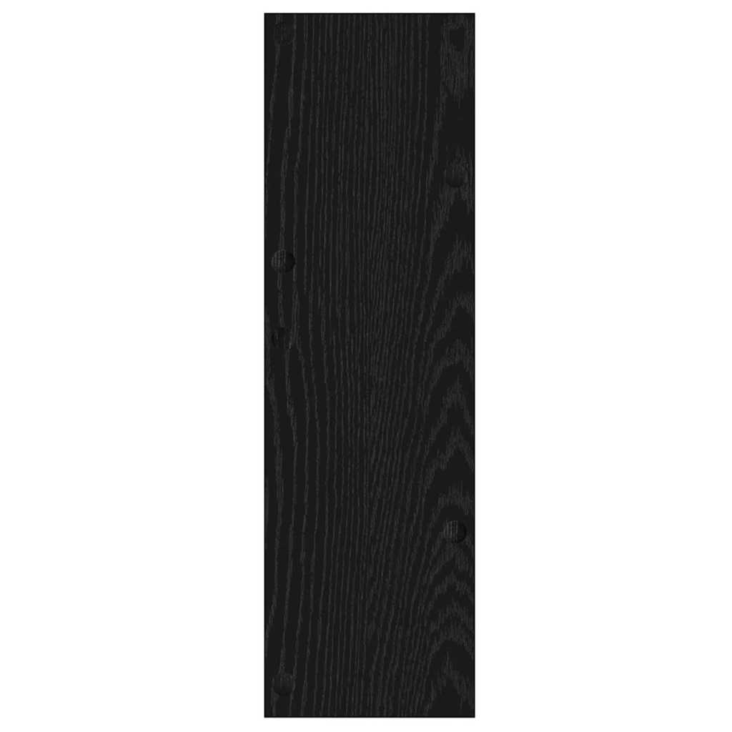 Sko skab med hylde Sort eg 60 x 18 x 60 cm Konstrueret træ