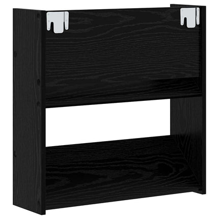 Sko skab 2 stk. 60 x 18 x 60 cm Konstrueret træ Sort eg