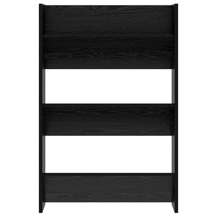 Sko skab 60 x 18 x 90 cm Konstrueret træ Sort eg