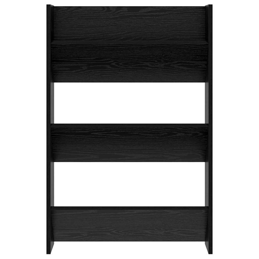 Sko skab med hylde Sort eg 60 x 18 x 90 cm Konstrueret træ