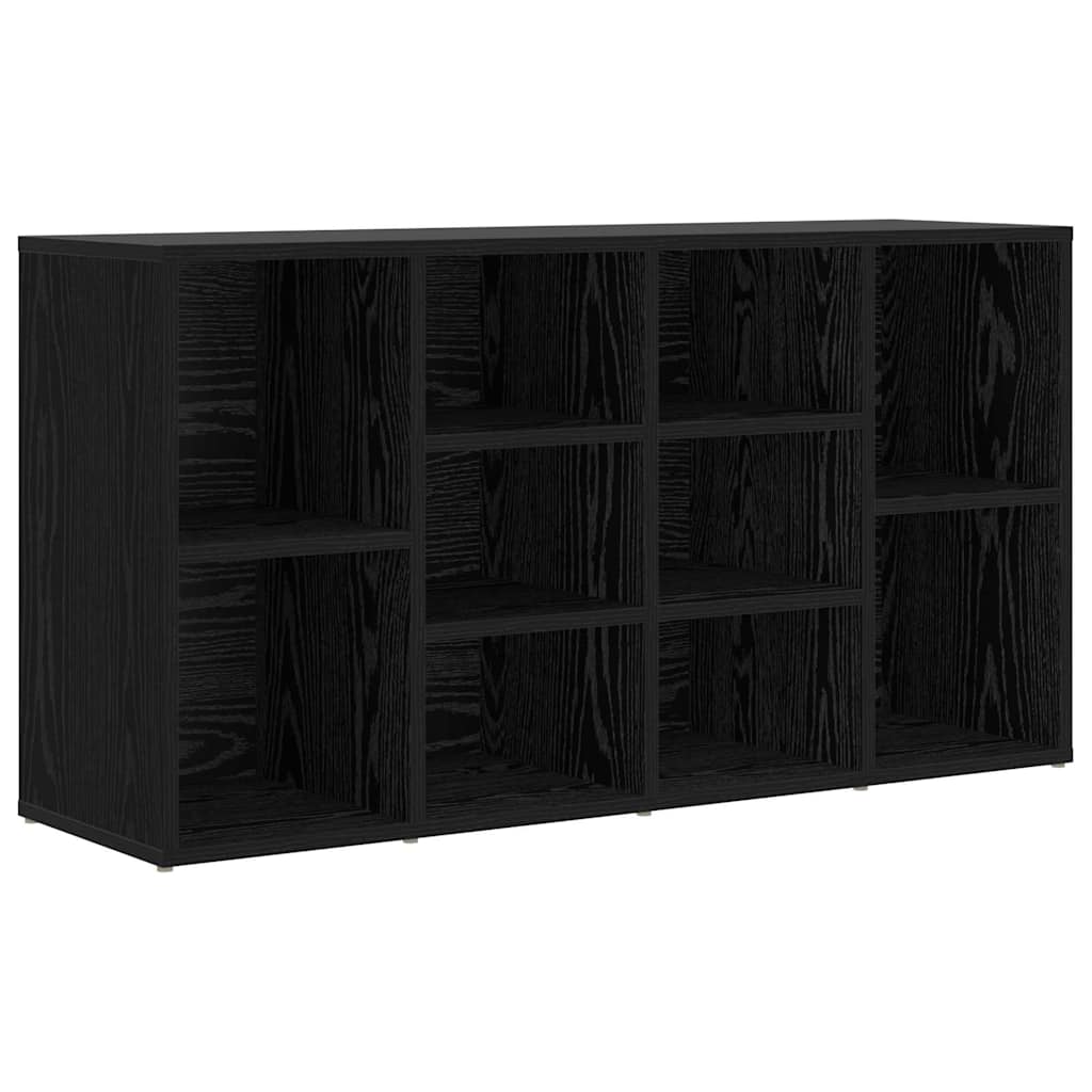 Sko bænk med hylde Sort eg 103 x 30 x 54,5 cm Konstrueret træ