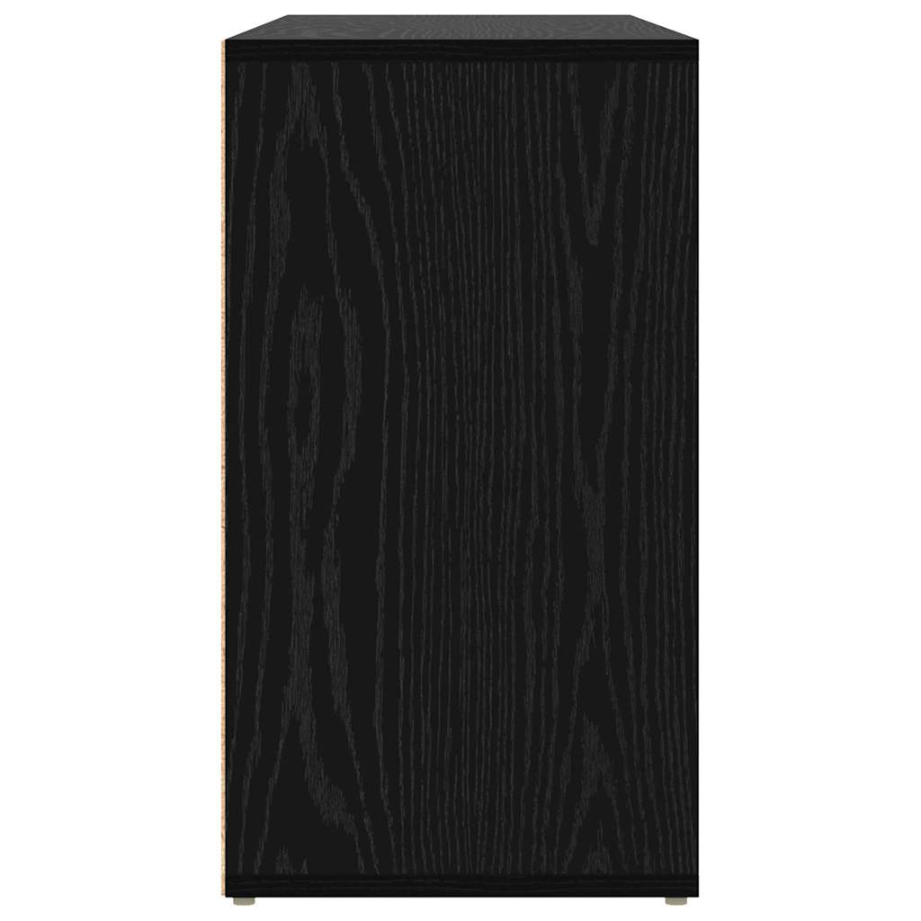 Sko bænk med hylde Sort eg 103 x 30 x 54,5 cm Konstrueret træ