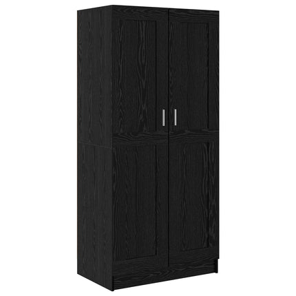 Garderobeskab Sort eg 82,5 x 51,5 x 180 cm Konstrueret træ