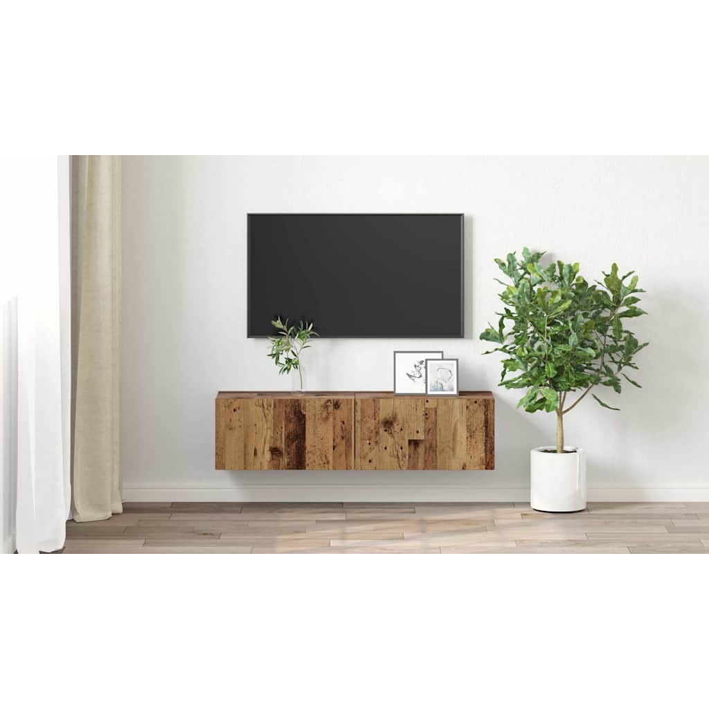 TV-møbelsæt 2 pcs Flerfarvet 60 x 30 x 30 cm Konstrueret træ