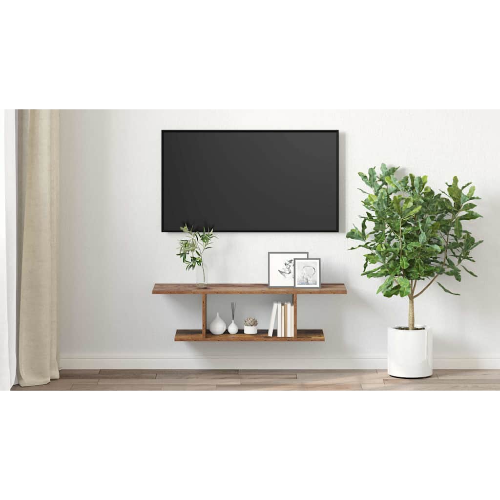 TV-møbelsæt Vægmonteret Brun 103 x 30 x 26,5 cm Konstrueret træ