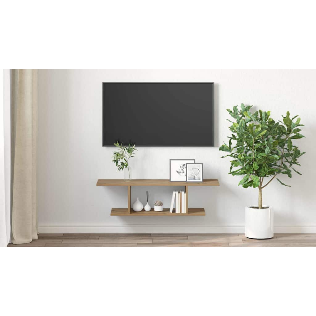 TV-møbelsæt Vægmonteret Brun 103 x 30 x 26,5 cm Konstrueret træ