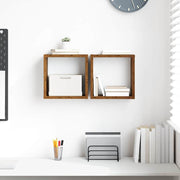 Væghylde med hylde Vægmonteret Gammelt træ Konstrueret træ