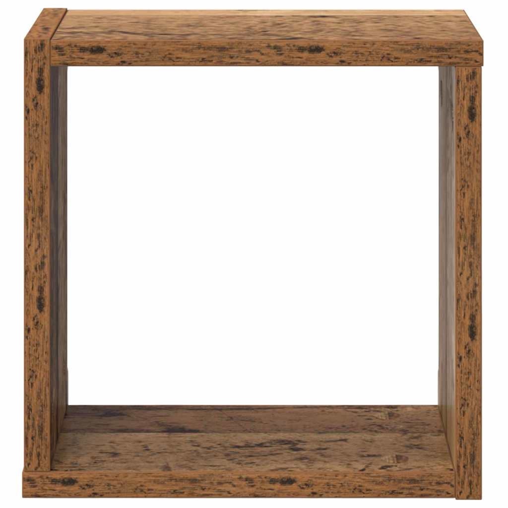 Væghylde med hylde Vægmonteret Gammelt træ Konstrueret træ