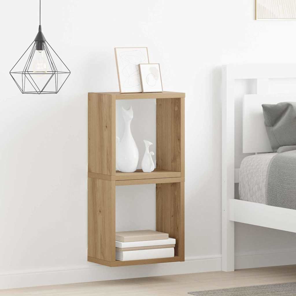 Væghylde med hylde Vægmonteret Artisan Egetræ Konstrueret træ