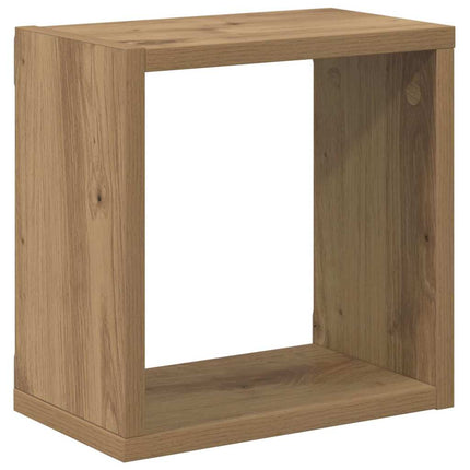 Væghylder med hylde 2 pcs Artisan Egetræ Konstrueret træ