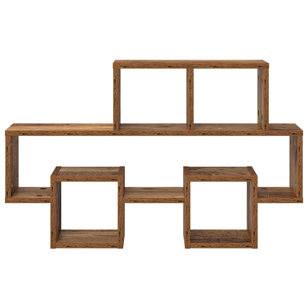 Væghylde med hylde Gammelt træ 82 x 15 x 51 cm Konstrueret træ