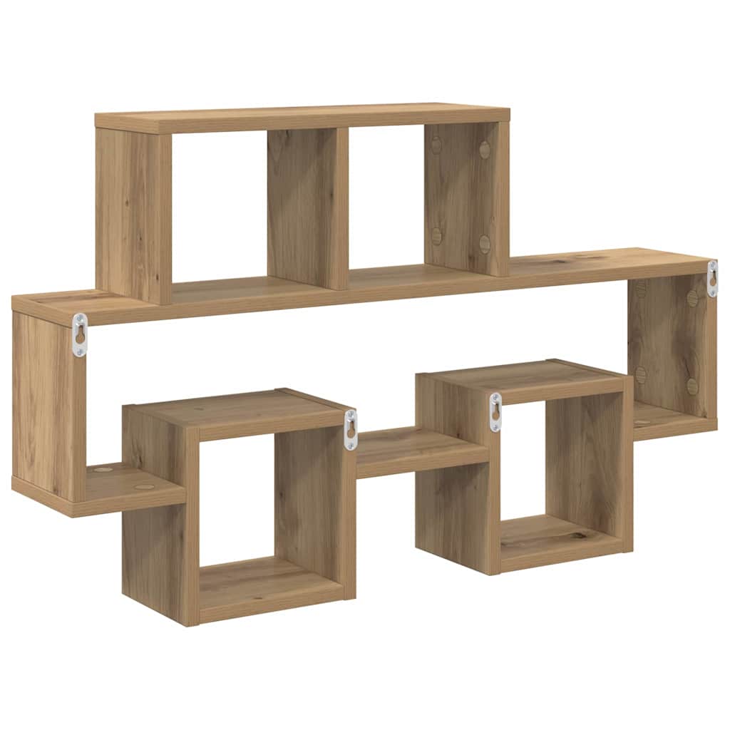 Væghylde med hylde artisan eg 82 x 15 x 51 cm Konstrueret træ