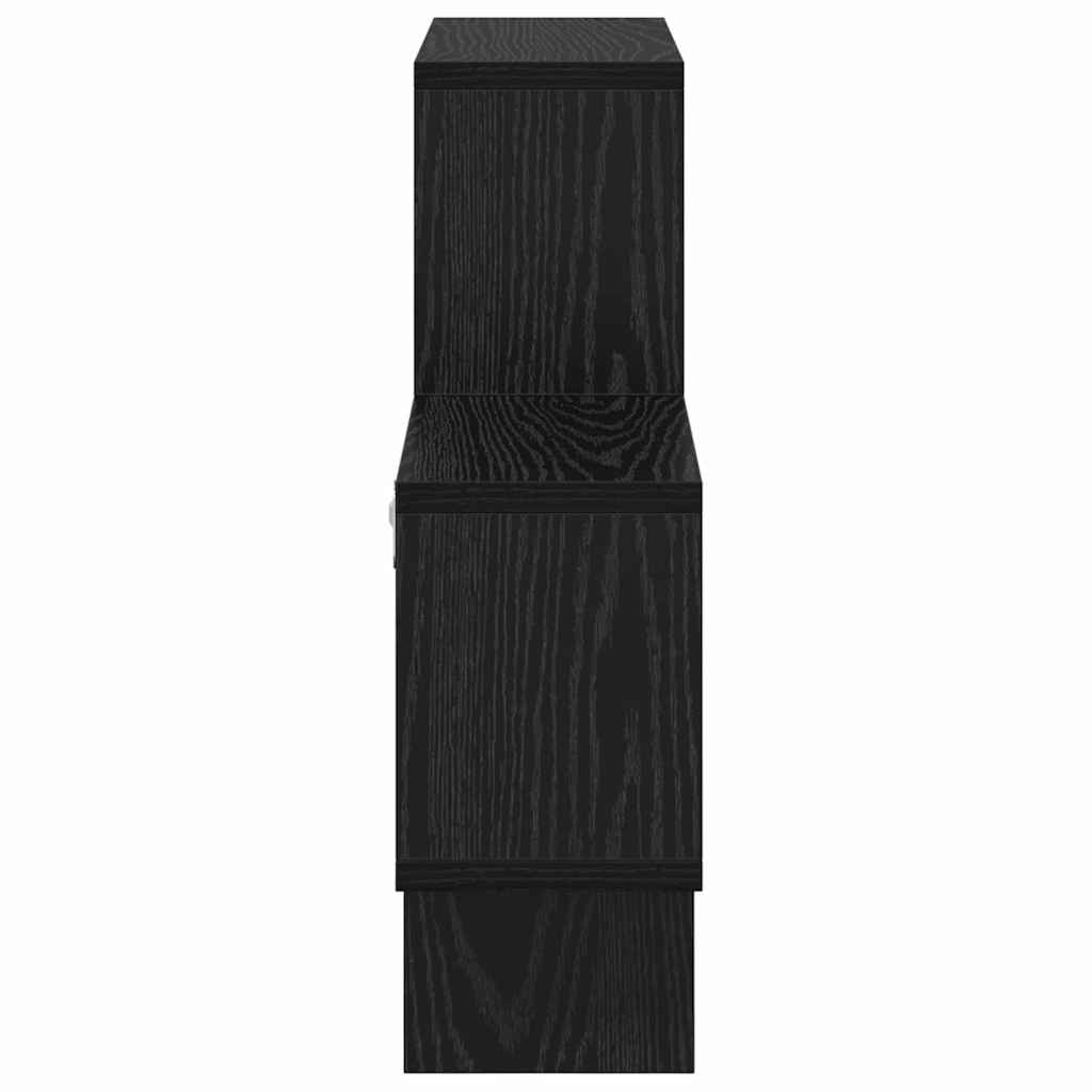 Væghylde med hylde Sort eg 82 x 15 x 51 cm Konstrueret træ