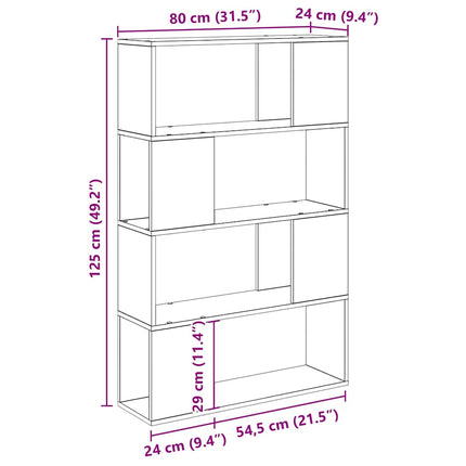 TV-møbelsæt 80 x 24 x 125 cm Sort Konstrueret træ