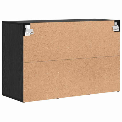 Sko skab 77,5 x 30 x 51 cm Konstrueret træ Sort eg