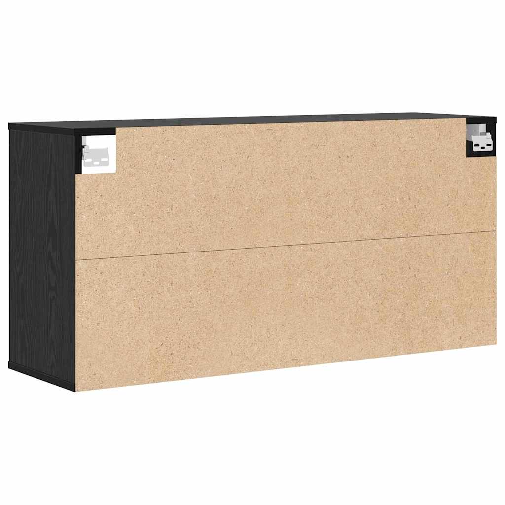 Sko skab med hylde Sort eg 103 x 30 x 51 cm Konstrueret træ