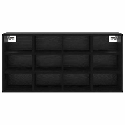 Sko skab 103 x 30 x 51 cm Konstrueret træ Sort eg