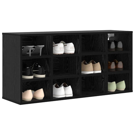 Sko skab 103 x 30 x 51 cm Konstrueret træ Sort eg