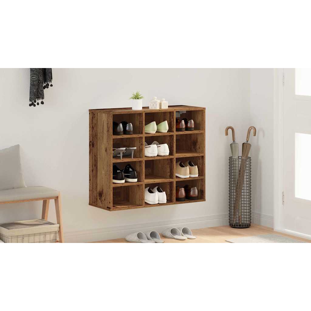 Sko skab Gammelt træ 77,5 x 30 x 67 cm Konstrueret træ