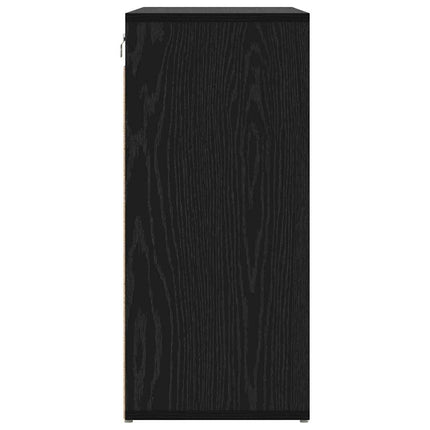 Sko skab 77,5 x 30 x 67 cm Konstrueret træ Sort eg