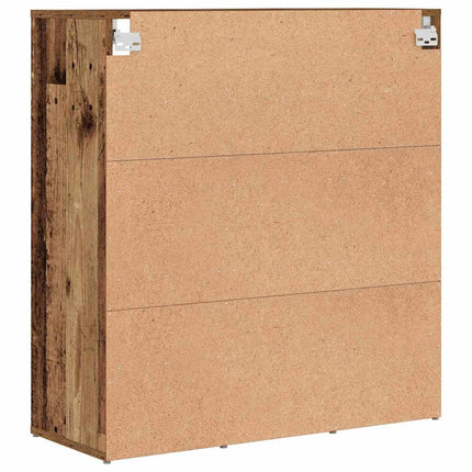 Sko skab 77,5 x 30 x 83,5 cm Konstrueret træ Gammelt træ