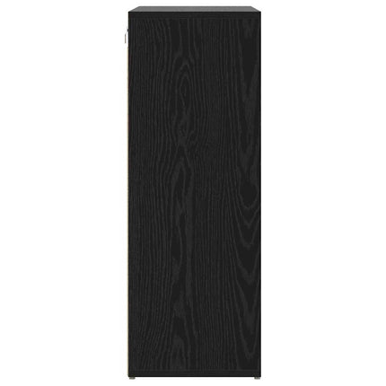 Sko skab 77,5 x 30 x 83,5 cm Konstrueret træ Sort eg