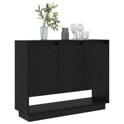 Sideboard Sort eg 97 x 29 x 75 cm Konstrueret træ