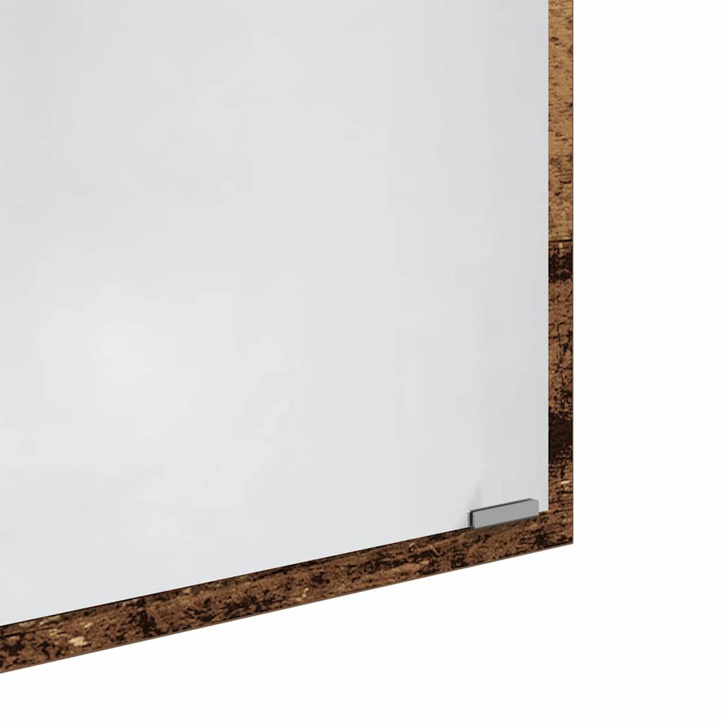 LED badeværelsesspejl med spejllys Gammelt træ 40 x 37 x 8.5 cm