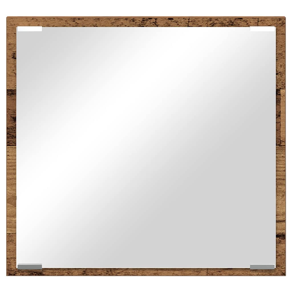 LED badeværelsesspejl med spejllys Gammelt træ 40 x 37 x 8.5 cm