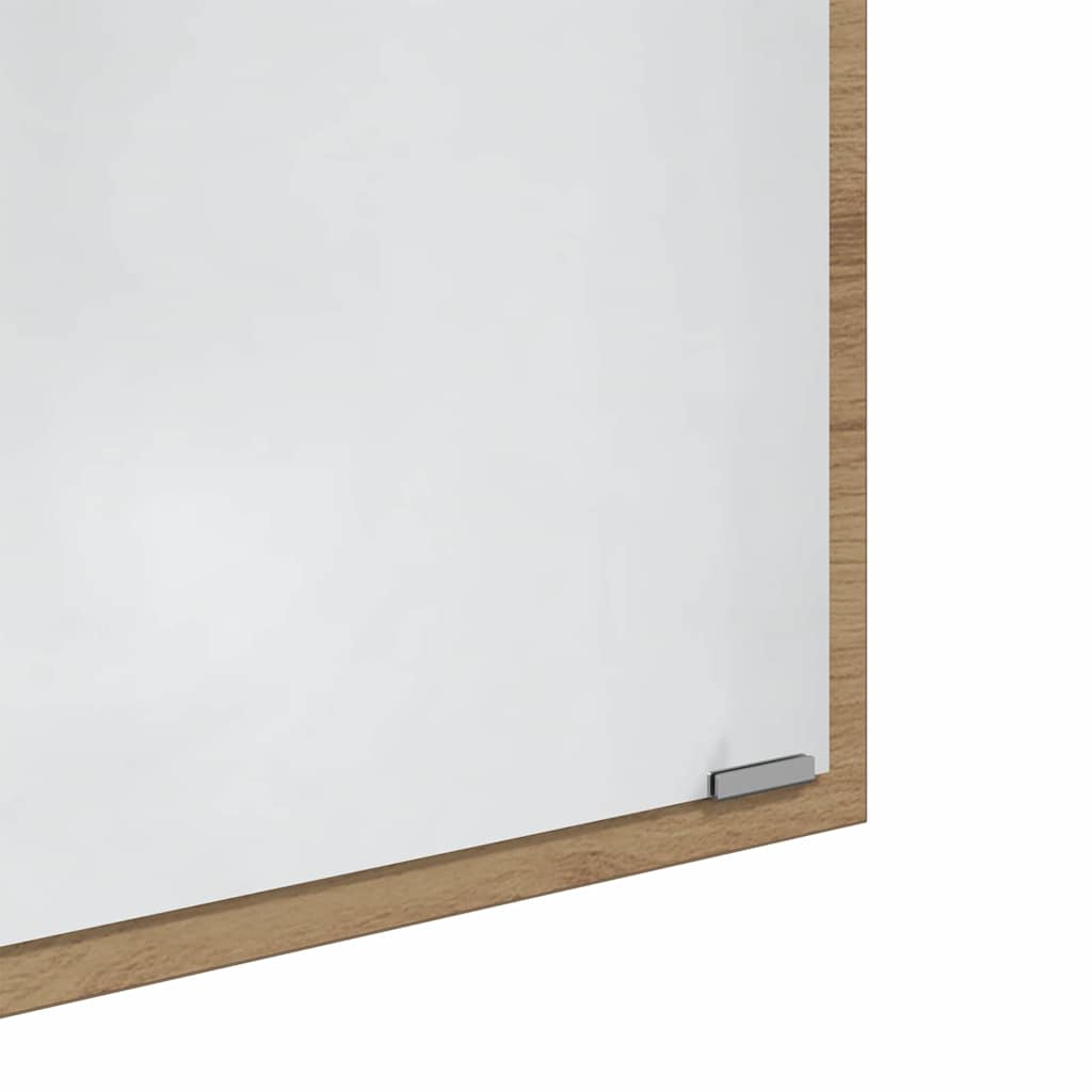 LED badeværelsesspejl med spejl Artisan Egetræ 40 x 37 x 8.5 cm