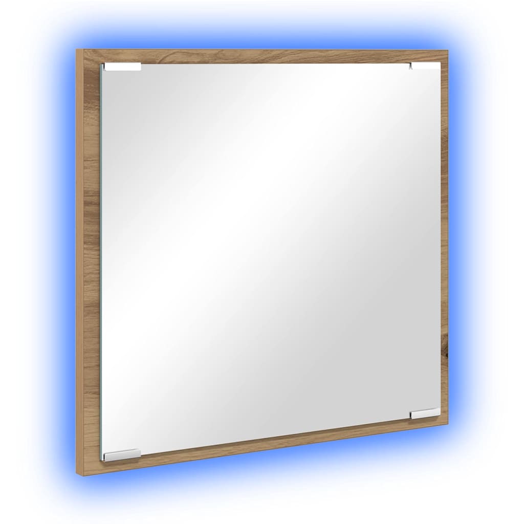 LED badeværelsesspejl med spejl Artisan Egetræ 40 x 37 x 8.5 cm