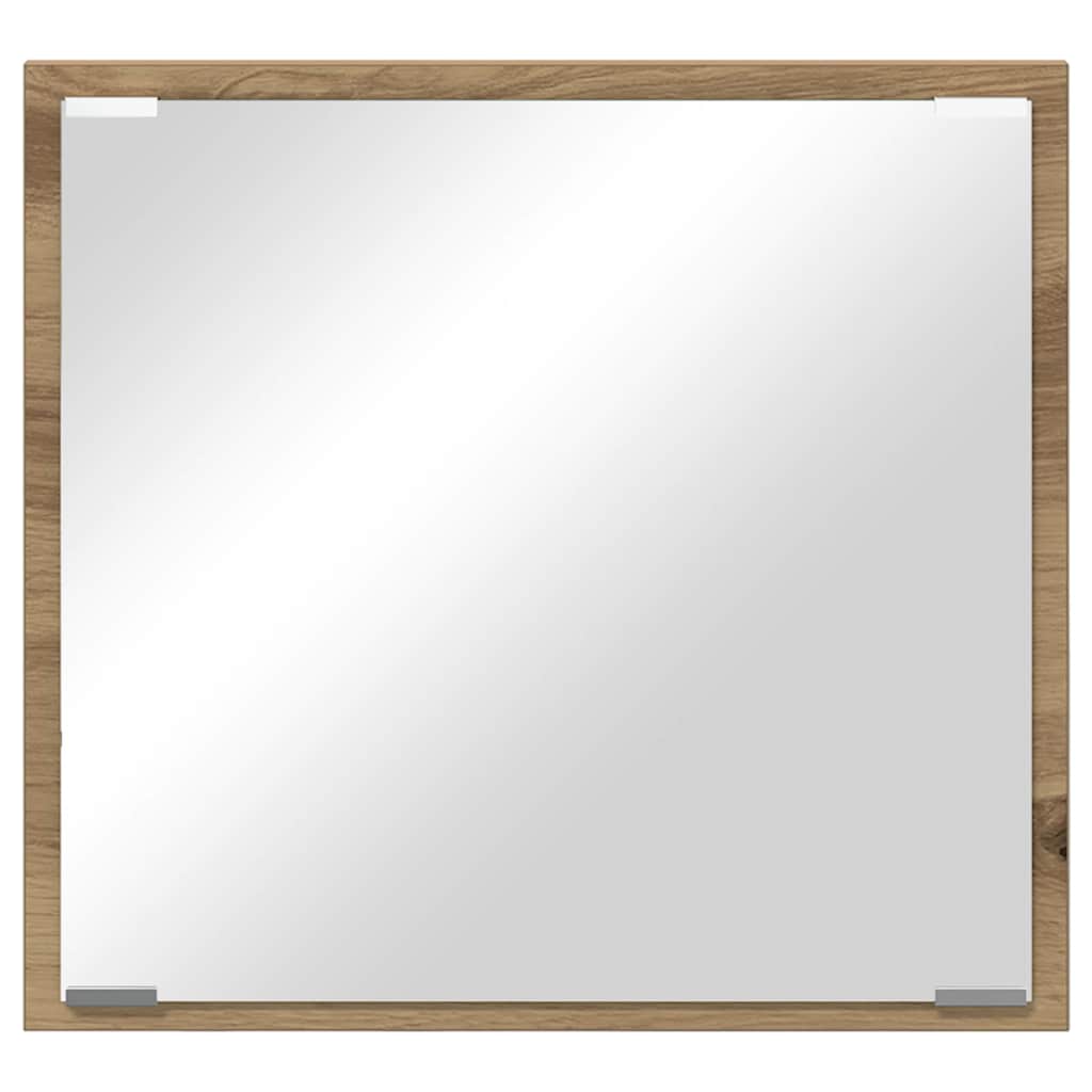 LED badeværelsesspejl med spejl Artisan Egetræ 40 x 37 x 8.5 cm