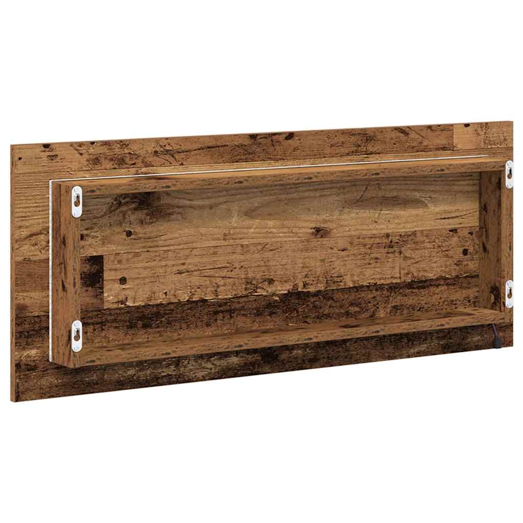 Spejl Vægmonteret Gammelt træ 90 x 8,5 x 37 cm Konstrueret træ