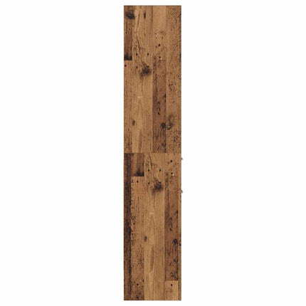 Bogskab 2 niveauer 40 x 35 x 180 cm Konstrueret træ Gammelt træ