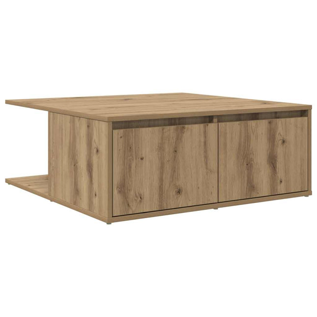 Sofabord med skuffe artisan eg 80 x 80 x 31 cm Konstrueret træ