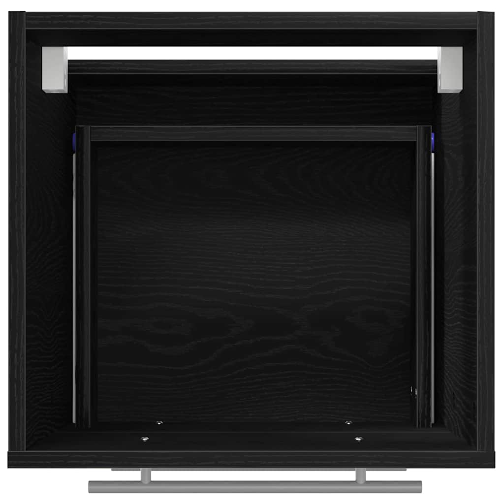 Badeværelsesmøbel sæt med skuffe Sort 41 x 38,5 x 48 cm