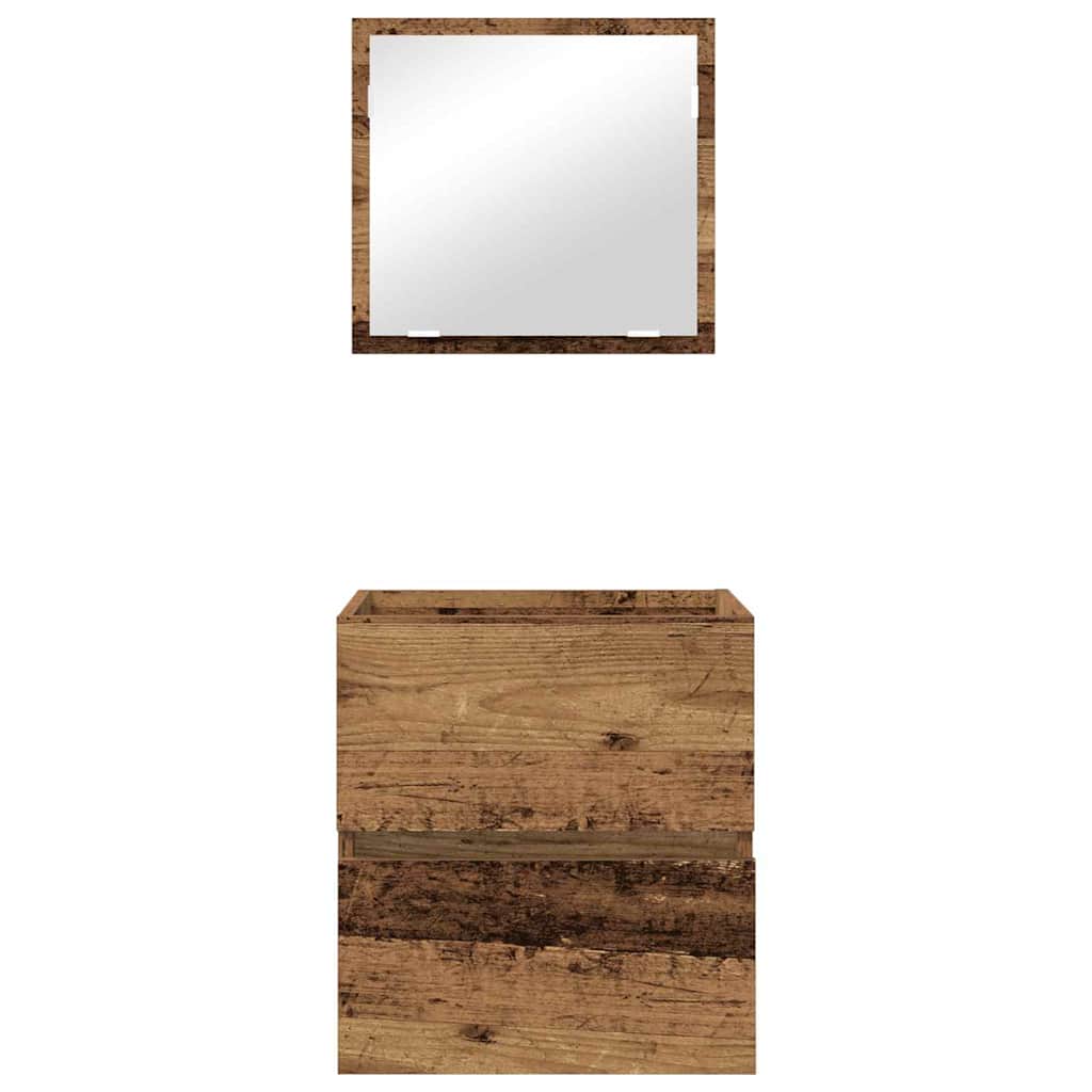Badeværelsesskab Gammelt træ 41 x 38,5 x 45 cm Konstrueret træ