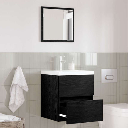 Badeværelsesskab Sort eg 41 x 38,5 x 45 cm Konstrueret træ